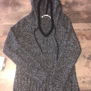 Black and white sweater dress